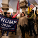 Supporters of former US President Donald Trump protest inside the US Capitol on January 6, 2021, in Washington, DC.